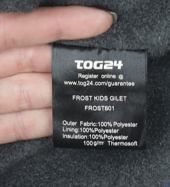 TOG24 Boys Blue Padded Bodywarmer Gilet 13 Years 158cm Polyester