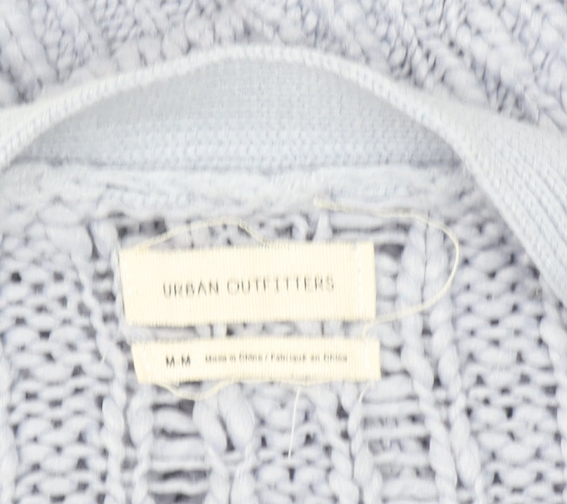 Urban Outfitters Women's Grey Open Knit V-Neck Cardigan M