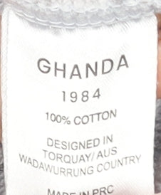 Ghanda Women’s Light Blue Cotton Pullover Sweatshirt Size 10