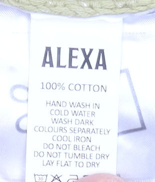 ALEXA Women’s Beige Chunky Knit Cotton Pullover Jumper Size M