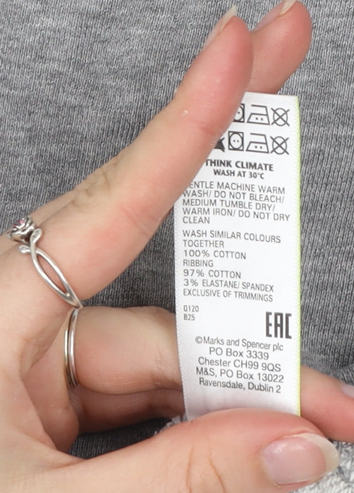 Marks & Spencer Men's Grey Small Crew Neck Pullover Sweatshirt