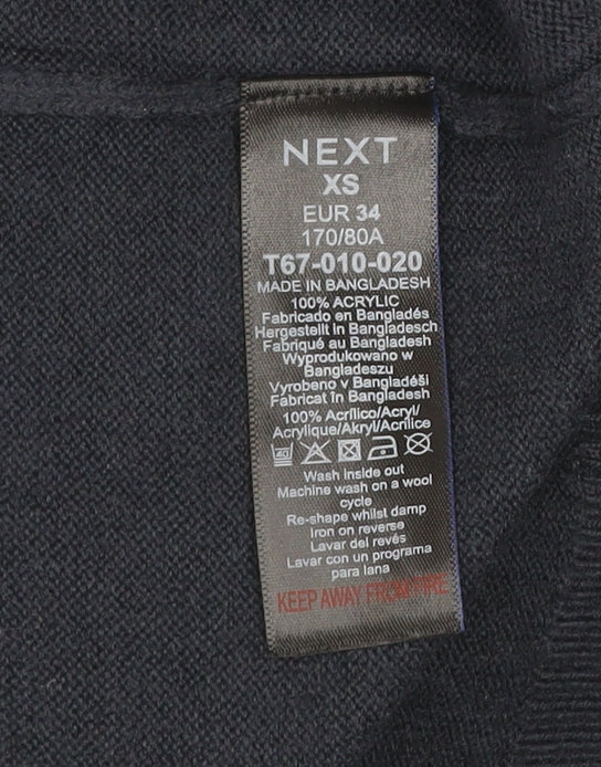 Next Women’s Black Beaded Crew Neck Knit Jumper XS