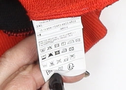 United Colors of Benetton Boys Red Colourblock Hoodie Size 3XL Cotton Blend Pullover