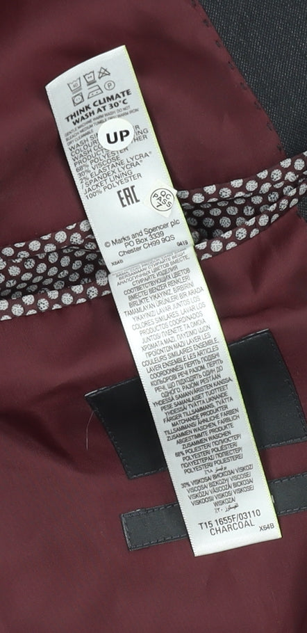 Marks & Spencer Men’s Grey 40L Regular Fit Classic Suit Jacket
