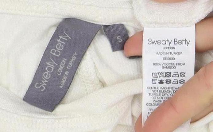Sweaty Betty Women’s Ivory Long Sleeve Viscose Basic T-Shirt Size S