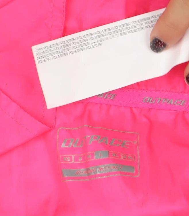 Outpace Women's Pink Lightweight Windbreaker Jacket Size S