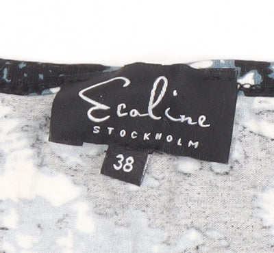 Ecoline Stockholm Women's Black Floral Knee Length Bodycon Dress Size 10
