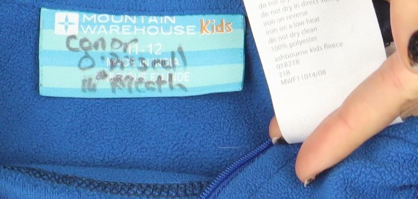 Mountain Warehouse Kids Blue Fleece 1/2 Zip Pullover Hoodie 11-12 Years