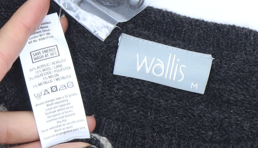 Wallis Womens Multicoloured Short Sleeve Geometric Knit Jumper Size M