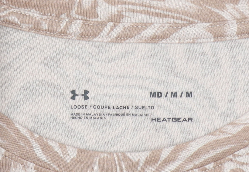 Under Armour Women's Beige HeatGear T-Shirt M Short Sleeve