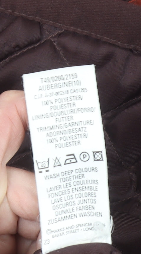 Marks and Spencer Women’s Brown Hooded Parka Coat Size 10