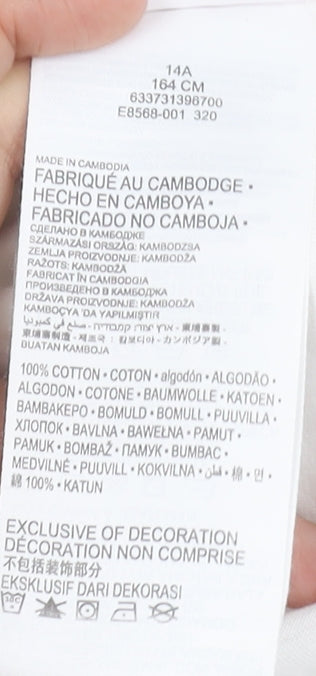 Levi's Boys White Graphic Logo Cotton T-Shirt 14 Years 164cm