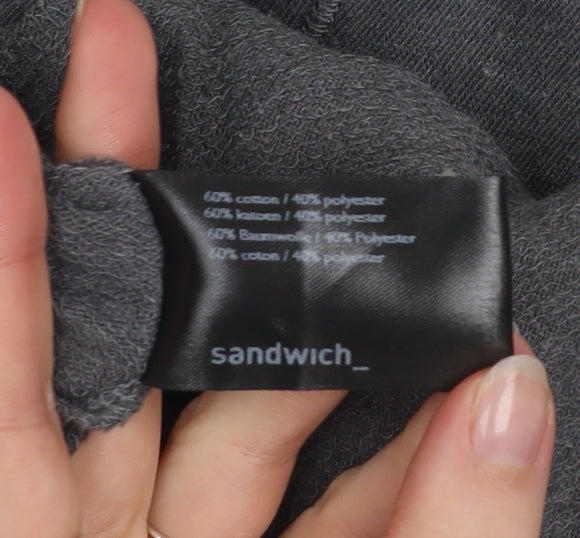 Sandwich Women Grey Cotton Blend Blazer Jacket Size M