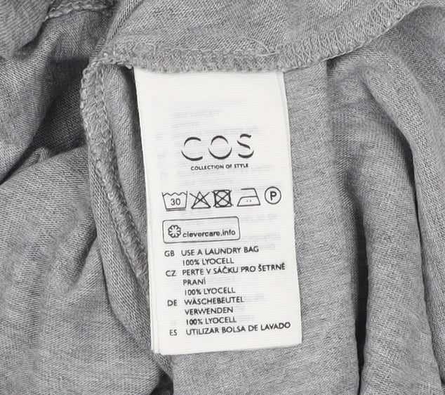 COS Women Grey Lyocell Midi Slip Dress Size 12