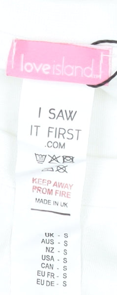 I Saw It First Women’s White S Love Island T-Shirt Dress