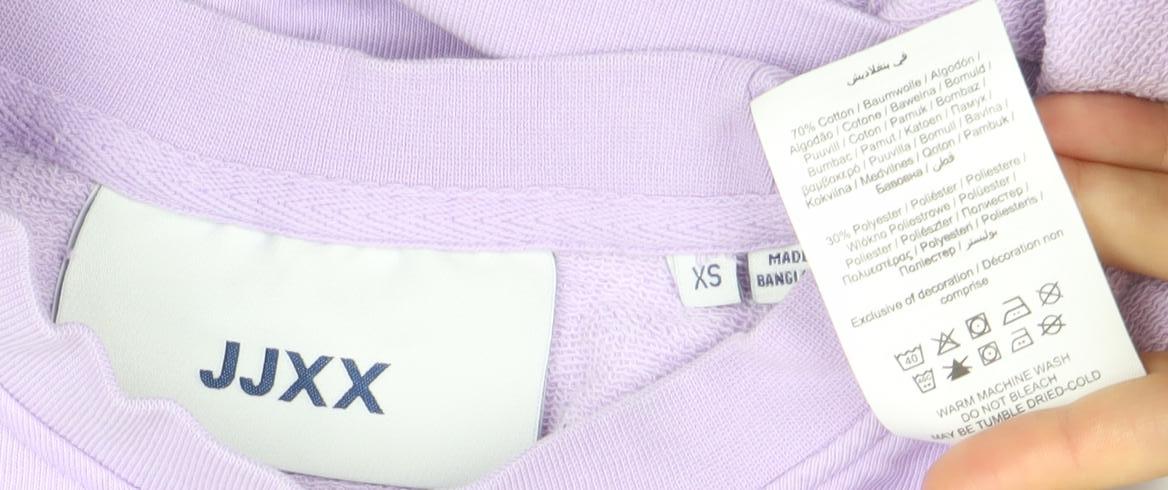 JXRX Womens Lilac Pullover Sweatshirt XS Cotton Casual