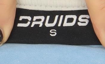 Druids Men's Blue Regular Fit Cotton Crew Neck T-Shirt Size S