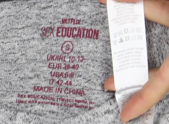 Sex Education Women's Grey Cropped Long Sleeve T-Shirt S