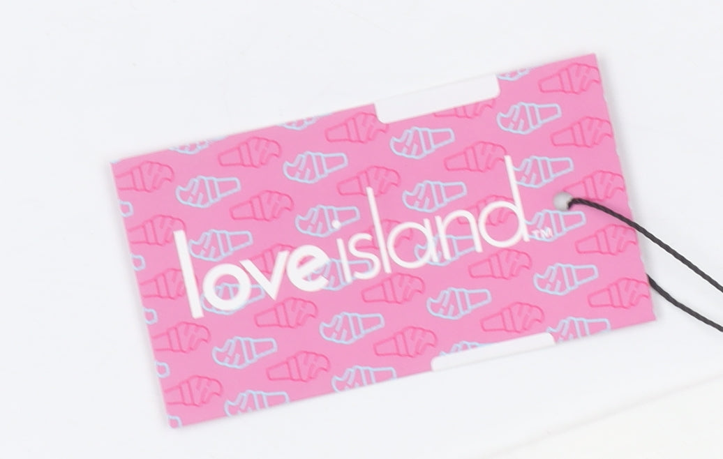 Love Island Womens White Cotton T-Shirt Size S Casual Summer Top