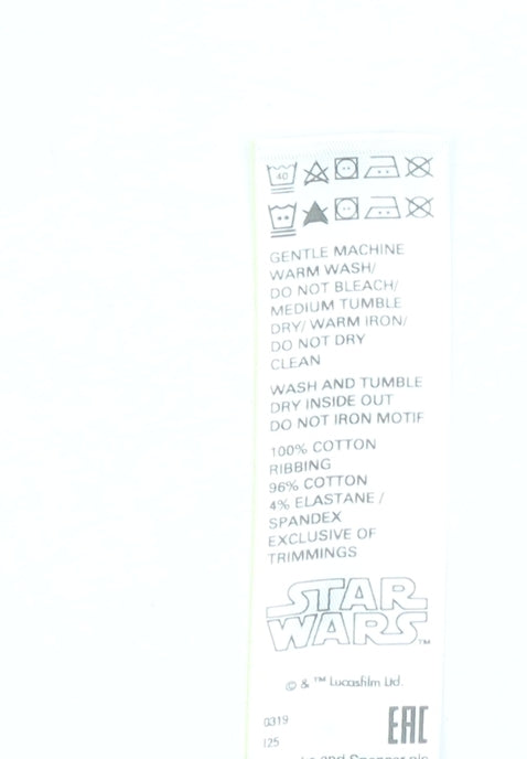 Marks & Spencer Boys Black Star Wars Stormtrooper Pyjama Top 11-12 Years