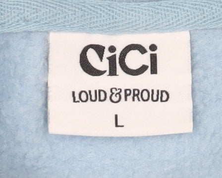 CiCi Loud & Proud Women's Light Blue Pullover Hoodie L
