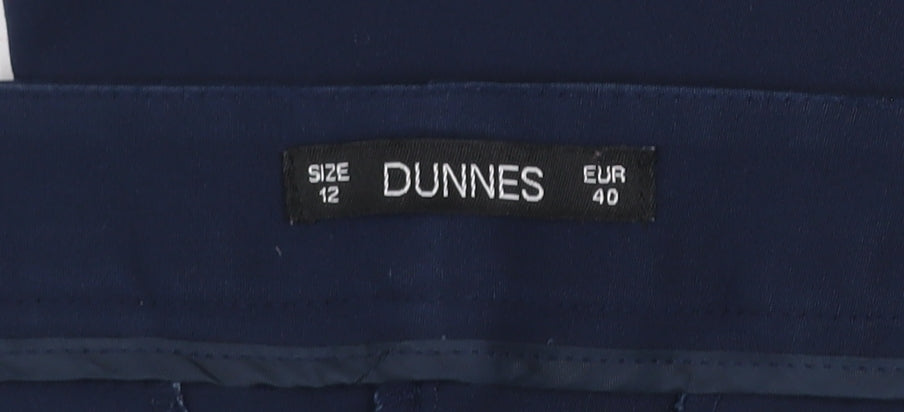 Dunnes Women's Blue Slim Fit Tailored Trousers Size 12