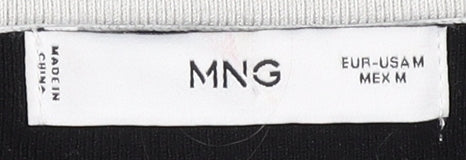 MNG Womens Black Crew Neck Knit Jumper Size 12