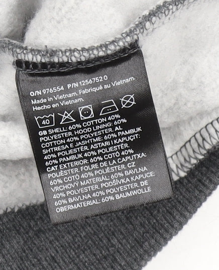 H&M Men’s Grey Loose Fit Pullover Hoodie Size M