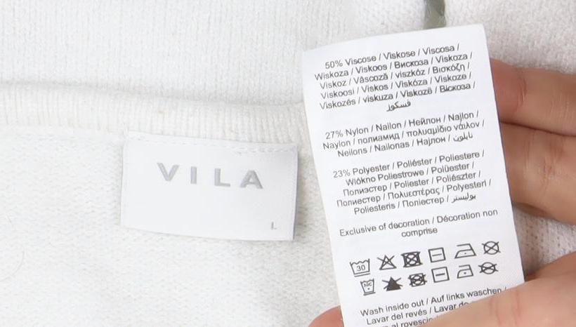 Vila Women White V-Neck Knit Jumper L Long Sleeve Pullover