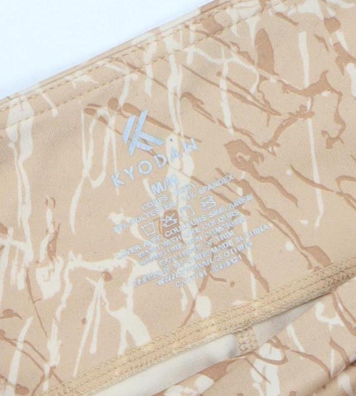 Kyodan Womens Beige Abstract Print Active Leggings Size M