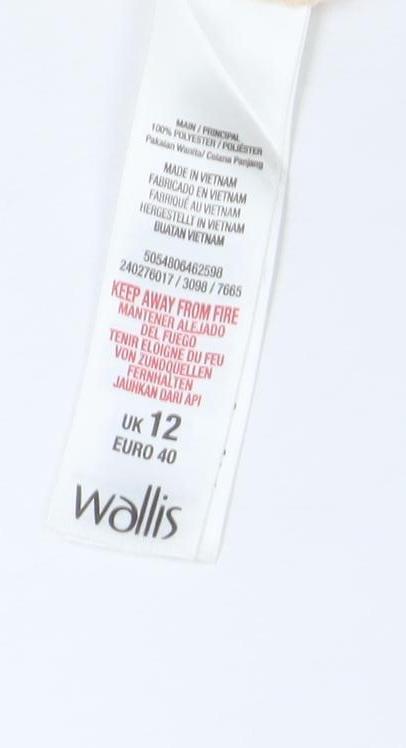 Wallis Women Beige Slim Fit Crepe Stretch Trousers UK 12