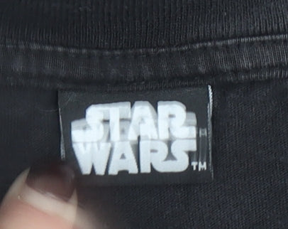Star Wars Black Cotton Women's Medium Crew Neck Graphic T-Shirt