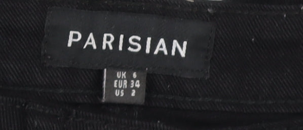 Parisian Women’s Black Distressed Boyfriend Jeans Size 6