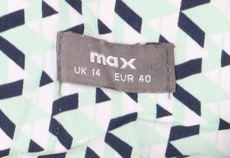 Max Women’s Multicoloured Geometric Long Sleeve Blouse UK 14