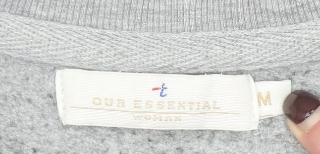 Our Essential Woman Grey Crew Neck Long Sleeve Sweatshirt M