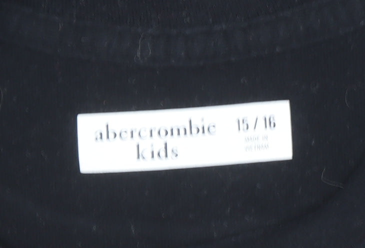 Abercrombie Kids Boys Black Bowser Graphic T-Shirt 15-16 Years