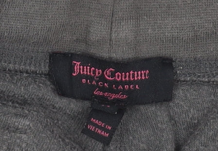Juicy Couture Girls Grey Velour Jogger Trousers Size 18Y Drawstring Waist