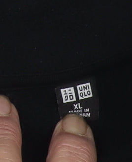 Uniqlo Boys Black XL Fleece Full Zip Basic Jacket