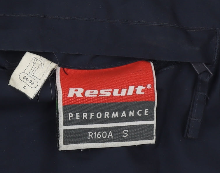 Result Men's Blue Waterproof Hooded Rain Coat Jacket Size S