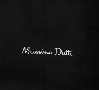 Massimo Dutti Women's Black Single-Breasted Blazer Size M