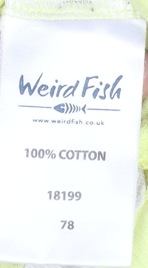 Weird Fish Women's Yellow Cotton Sleeveless Tank Top Size 12