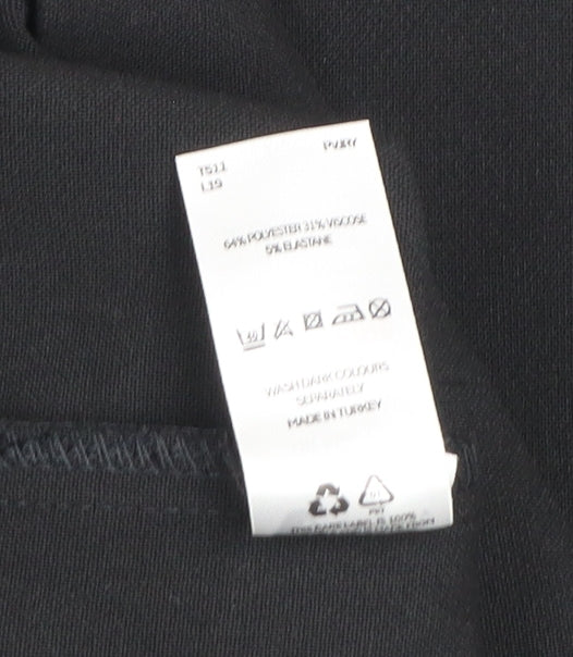 V by Very Womens Black Shift Dress Size 14 Short Sleeve Workwear