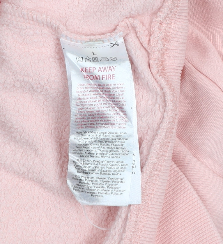 Beloved Woman Pink Pullover Sweatshirt L Hugs and Kisses Graphic