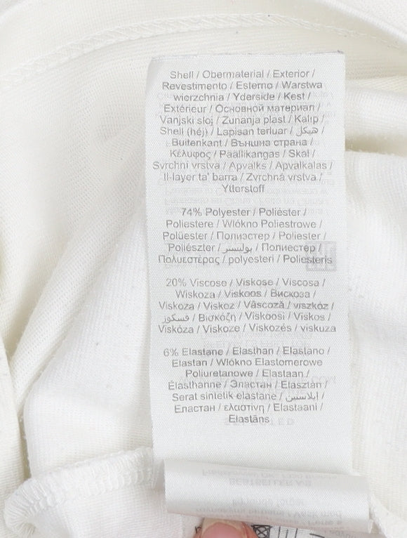 Selected Femme Women White Ruffle Pullover Sweatshirt Size S