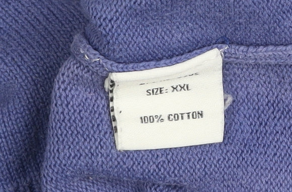 Roberto Gallini Men's Blue 2XL 1/2 Zip Cotton Knit Sweatshirt