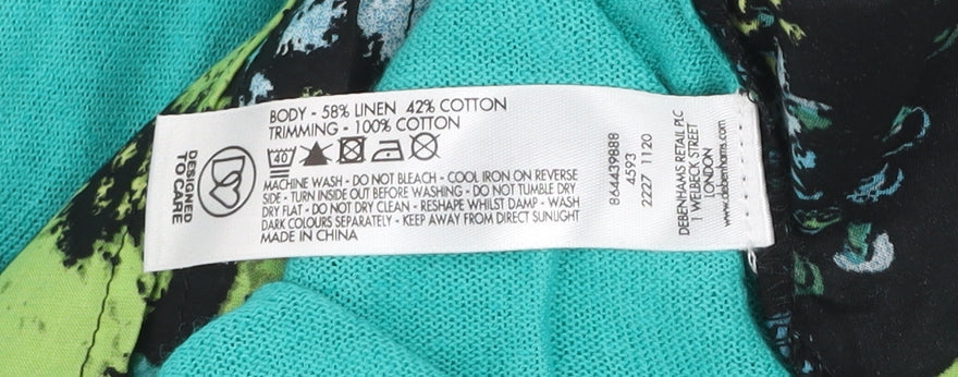 RJR.John Rocha Women's Green Short Sleeve Open Knit Cardigan Size 12