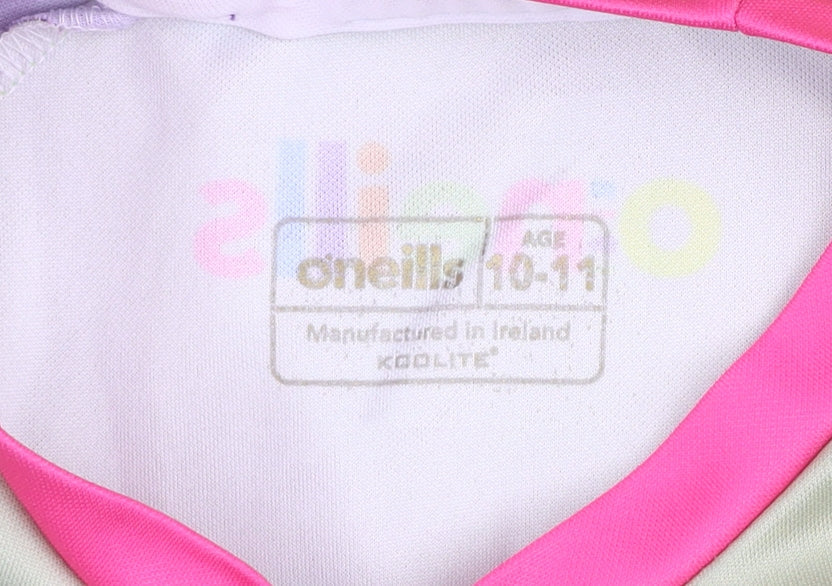 O'Neills Girls Multicoloured 10-11 Years Labrador Graphic Sports T-Shirt