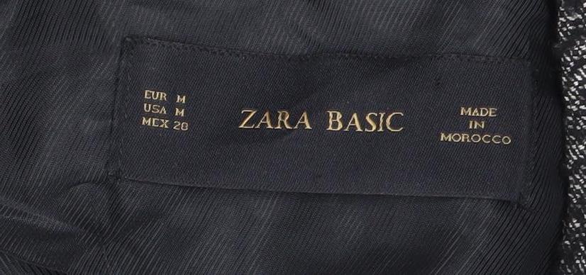 Zara Basic Women's Grey Wool Blend Mid-Length Coat M