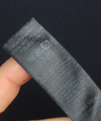 Dunnes Women Navy Blue Size 14 Polyester Straight Leg Trousers