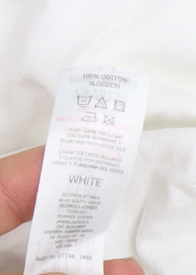 Savida Women's White Graphic Saint-Tropez T-Shirt Small
